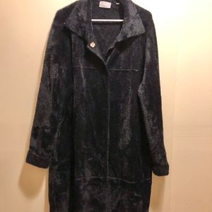 Cozy black coat cardigan